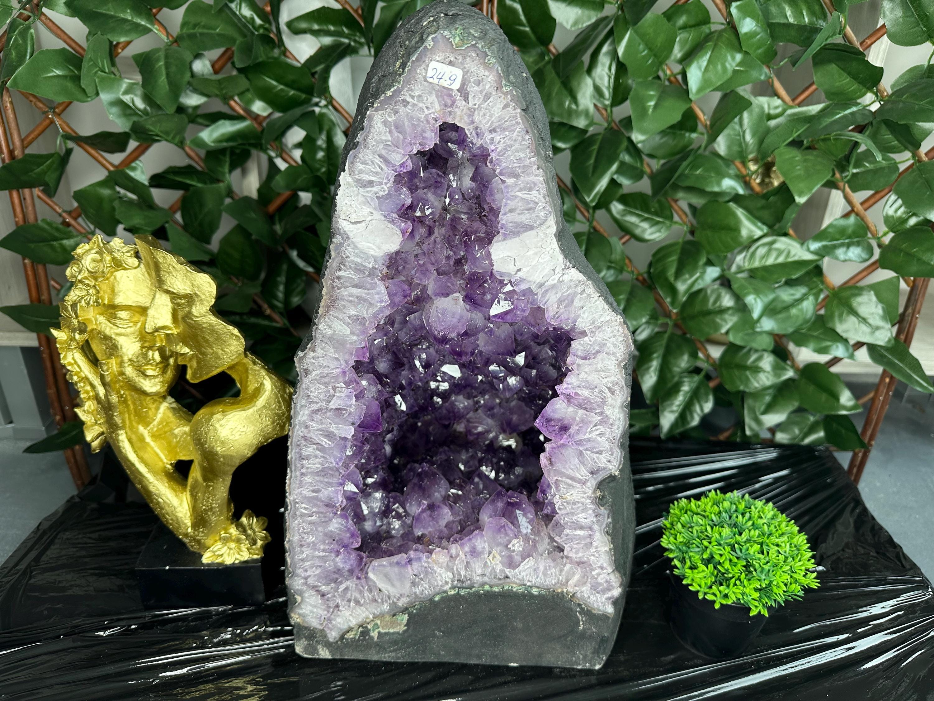 Large Amethyst Geode, Brazil Mineral Specimen, Purple Quartz