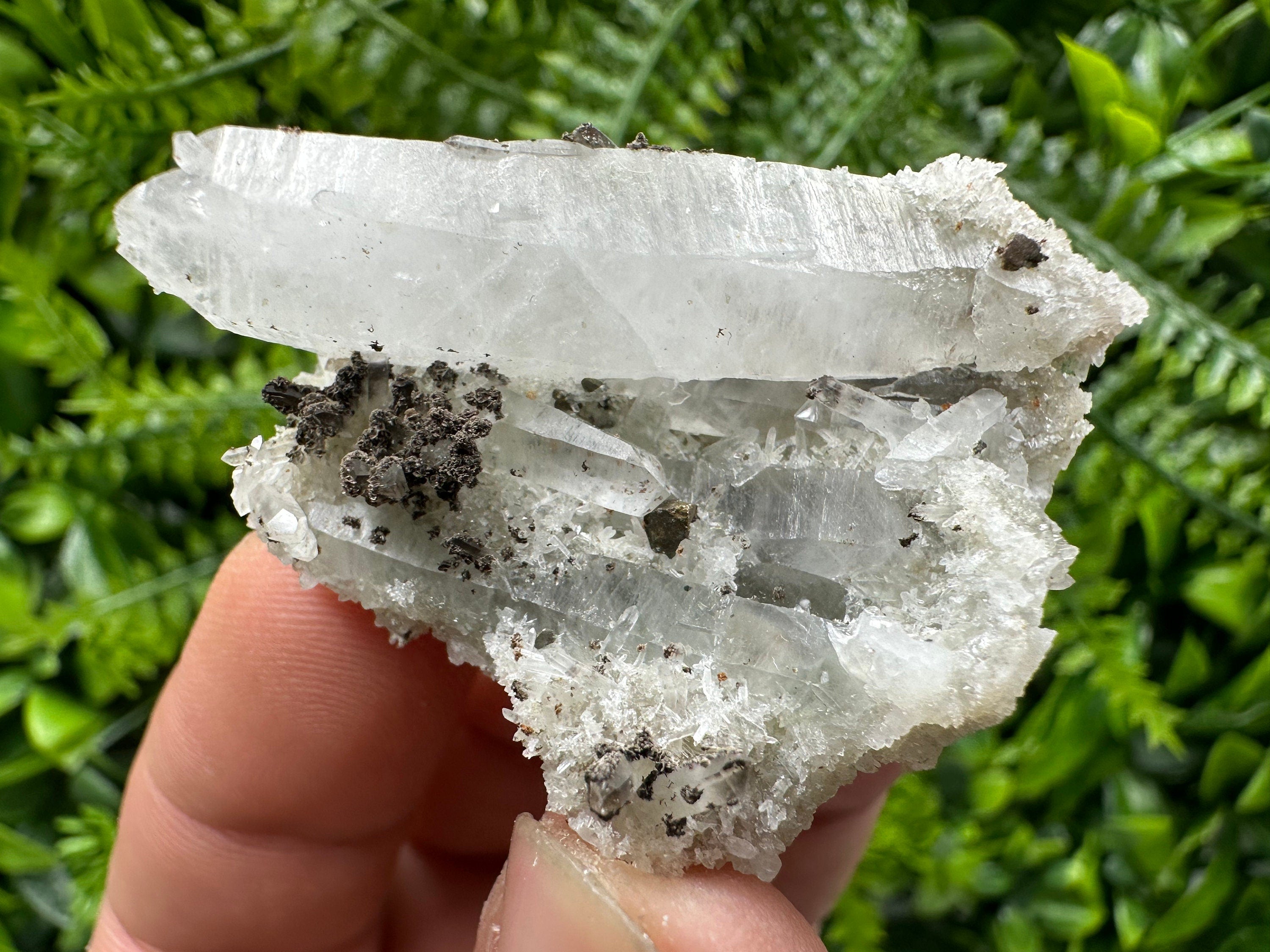 Quartz with Chalcopyrite: Natural Crystal Mineral Souvenir