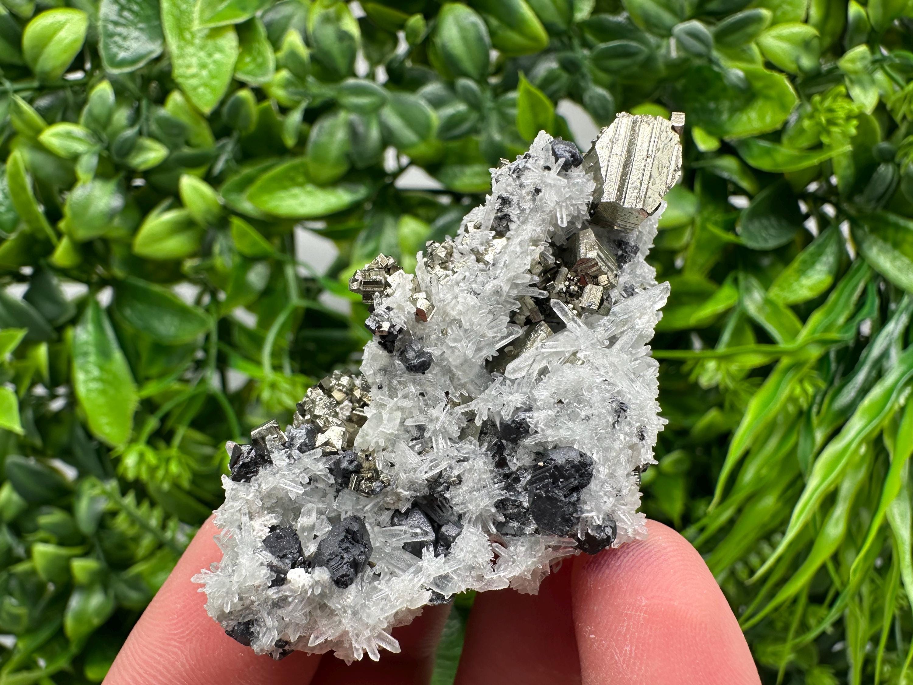Pyrite Sphalerite Quartz Calcite Mineral Specimen, Madan Bulgaria