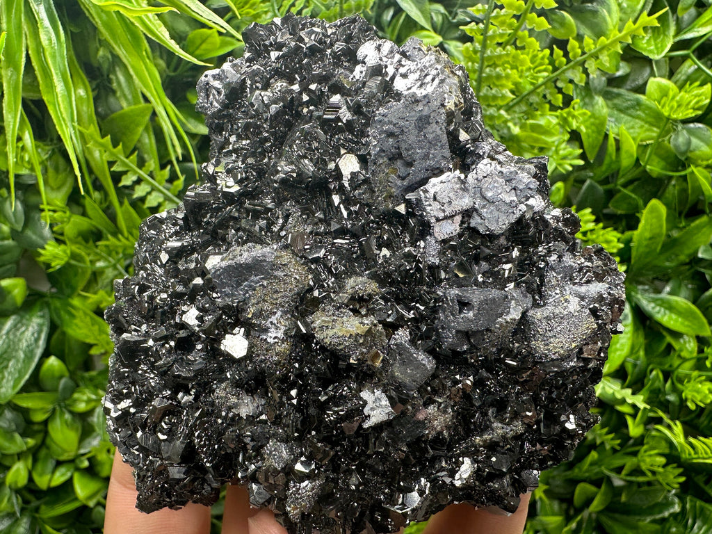 Galena, Pyrite, Chalcopyrite on Sphalerite Mineral Specimen, Bulgaria