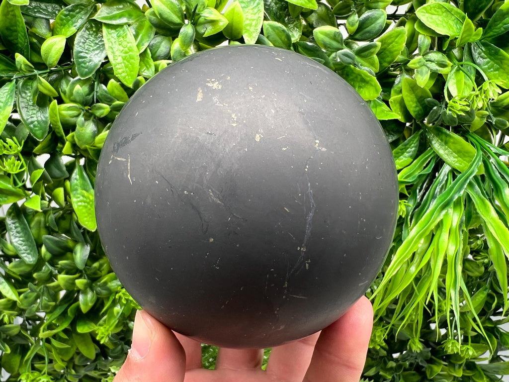 10cm Shungite Sphere: Unpolished EMF Protection Crystal
