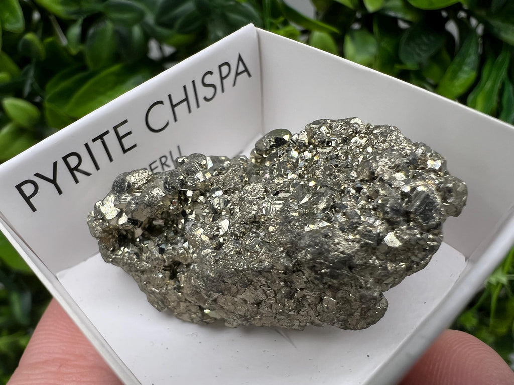 Peruvian Pyrite Cube: Natural Gold Mineral Specimen, Home Decor Stone (4/2.5cm