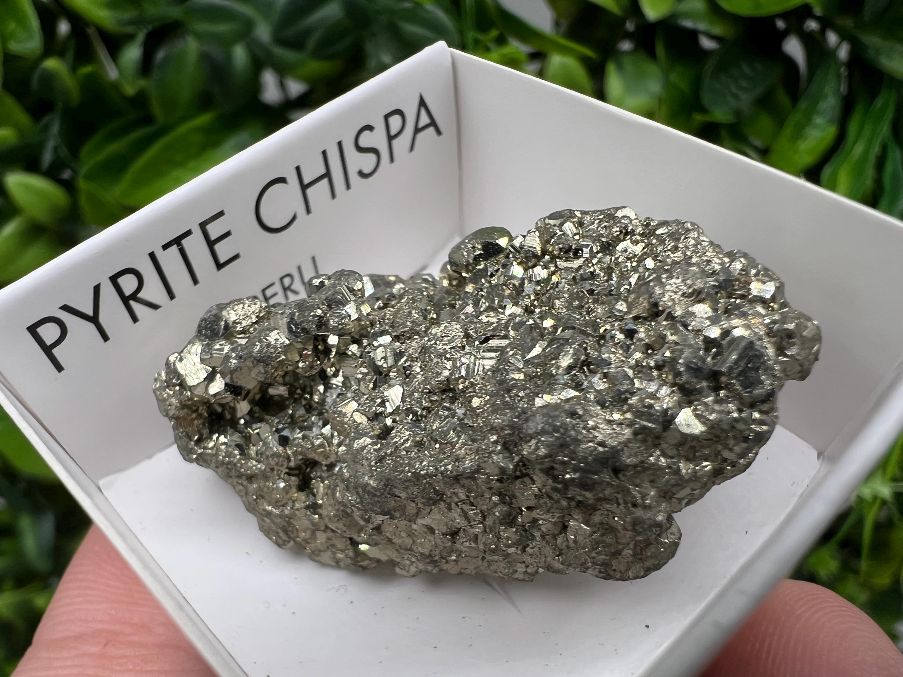 Peruvian Pyrite Cube: Natural Gold Mineral Specimen, Home Decor Stone (4/2.5cm