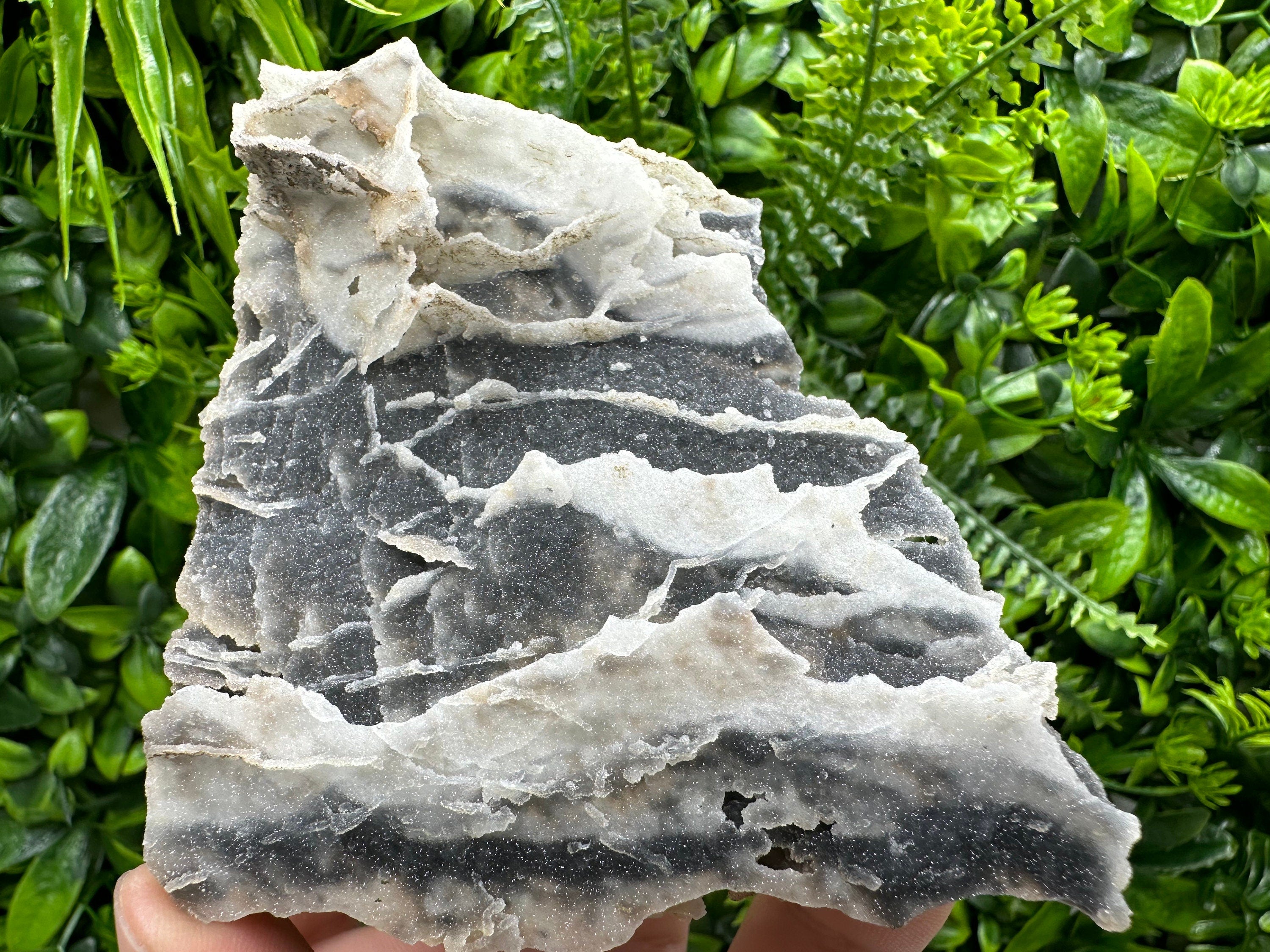 Chlorite Quartz Chalcedony Specimen: Deep Blue Mineral Decor