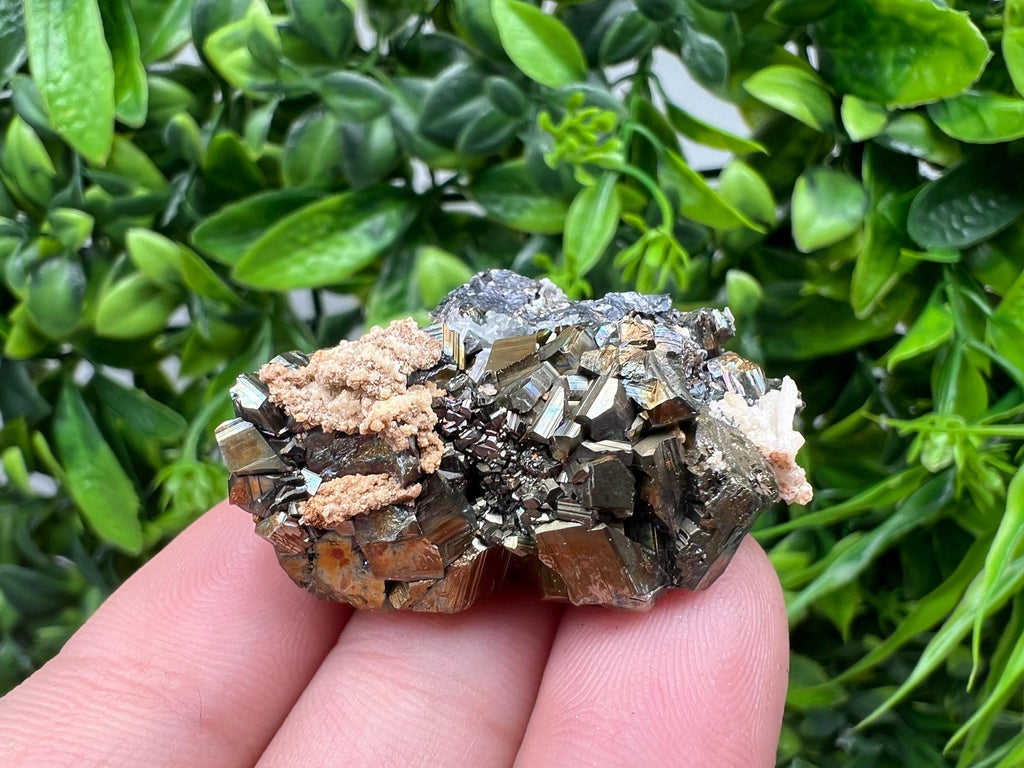Rainbow Pyrite Siderite Mineral Specimen: Madan Bulgaria Crystal
