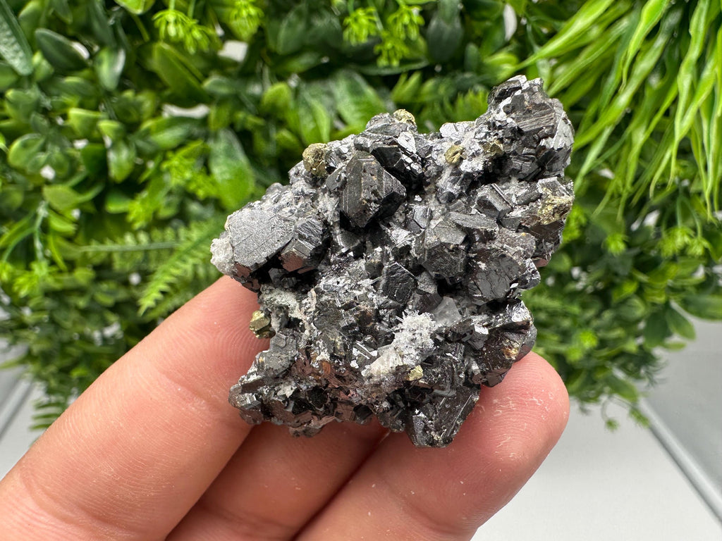 Pyrite Sphalerite Specimen, Golden Mineral Stone, Bulgaria Decor