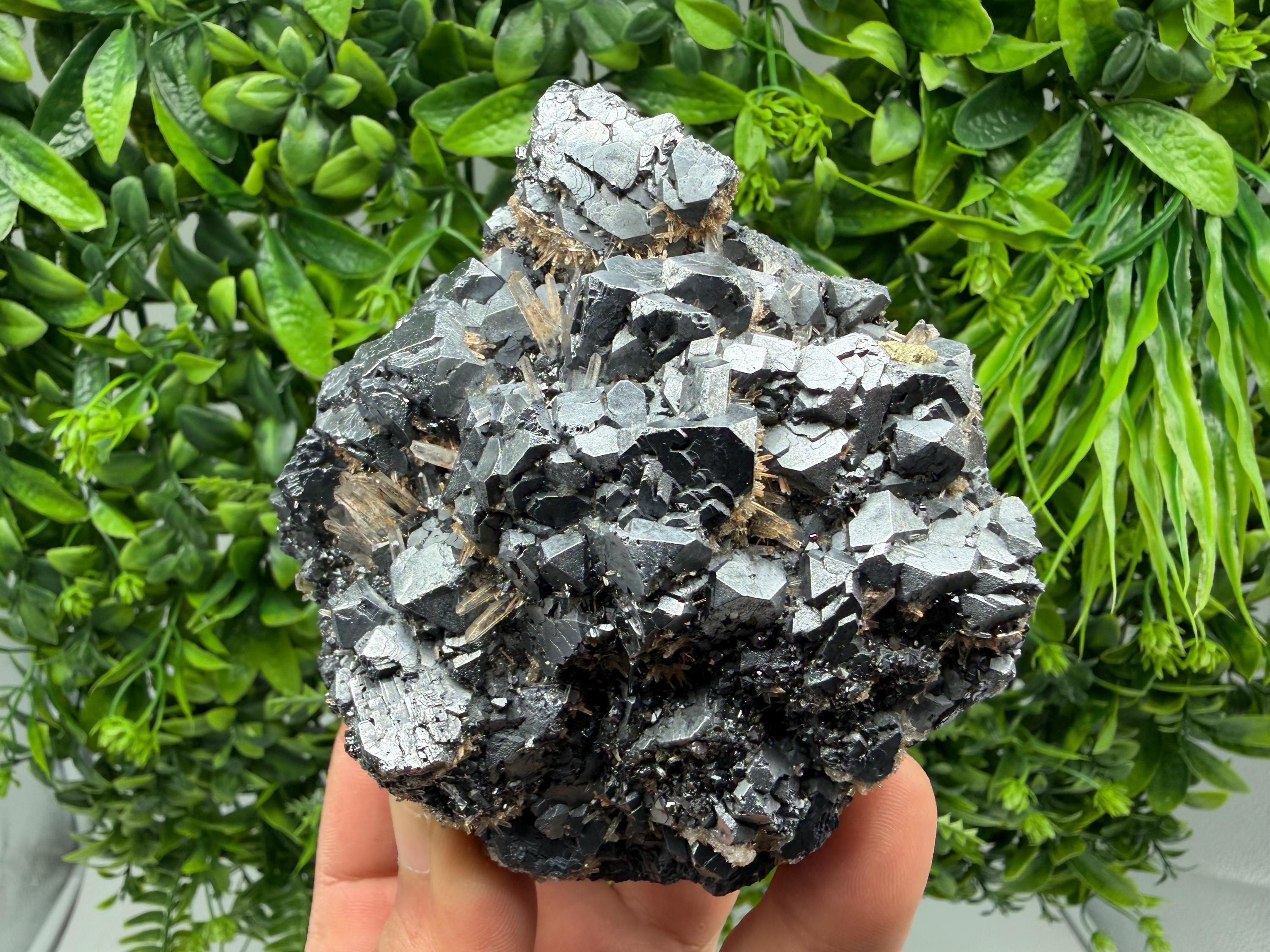 Collected Skeletal GALENA,Sphalerite,Quartz,Calcite from Krushev dol mine,Madan,Bulgaria,natural,collectible mineral specimen home decor