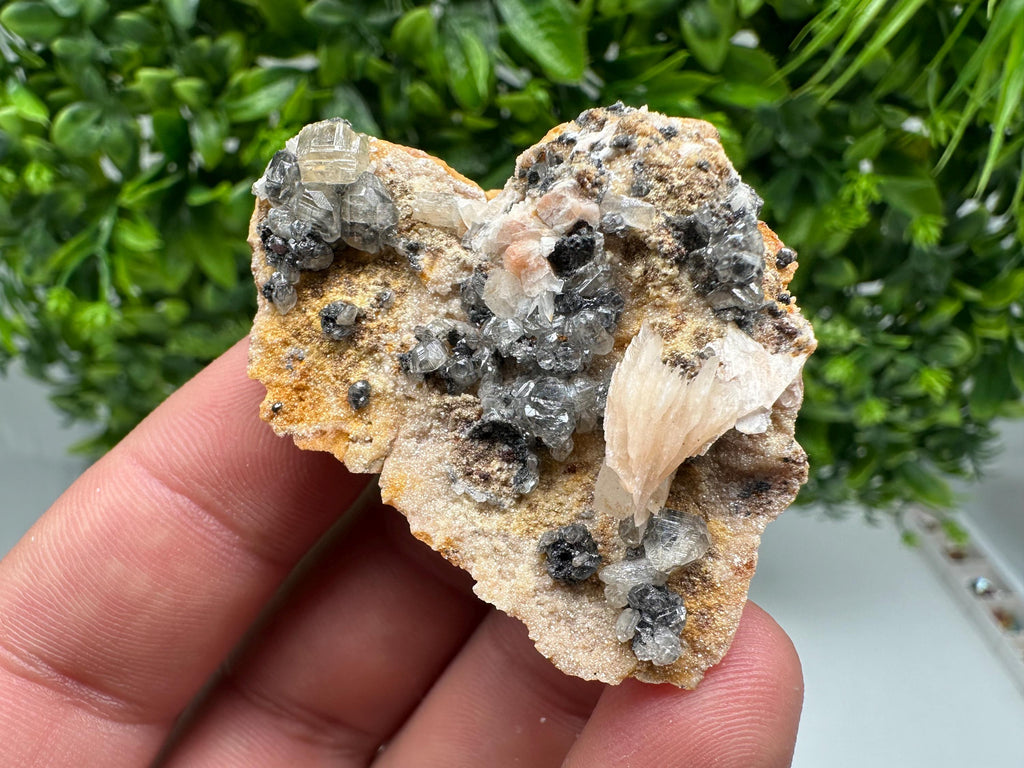 Wonderful Baryte with Cerussite on Galena from Morocco,Crystal, Mineral,Specimen,Cluster,Crystals,Barite Crystal,Cerussite Crystal,Specimen