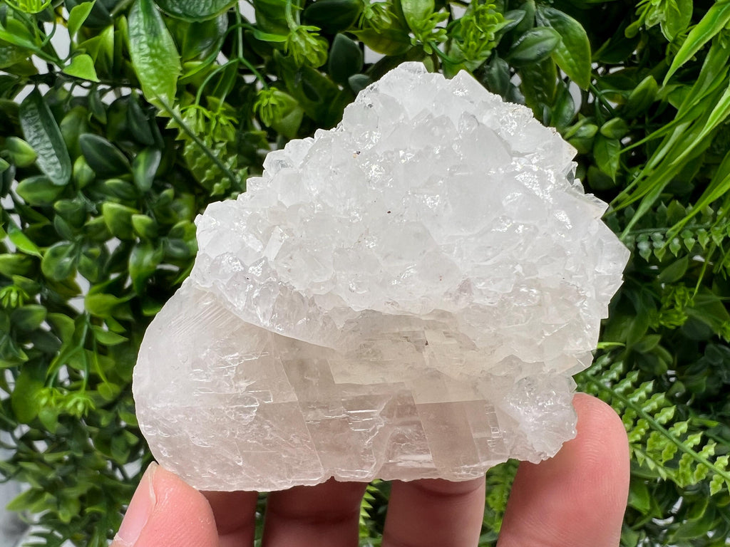 Apophyllite Stilbite on Chalcedony Specimen, India Crystal