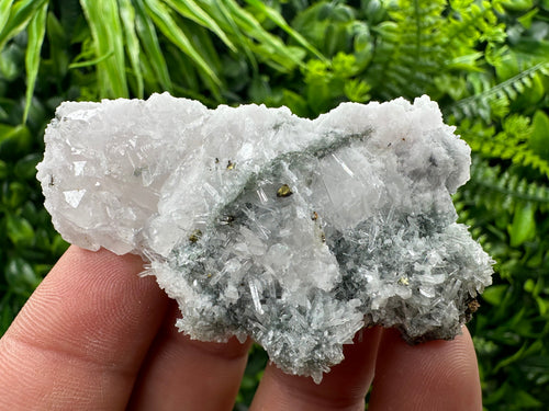 Calcite with Chalcopyrite on Quartz Needles, Borieva Bulgaria