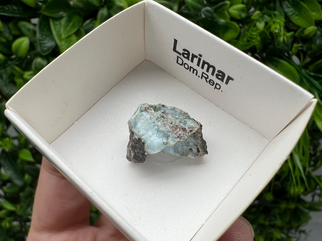 Rare Raw Larimar Specimen: Dominican Republic Crystal (20/15mm)