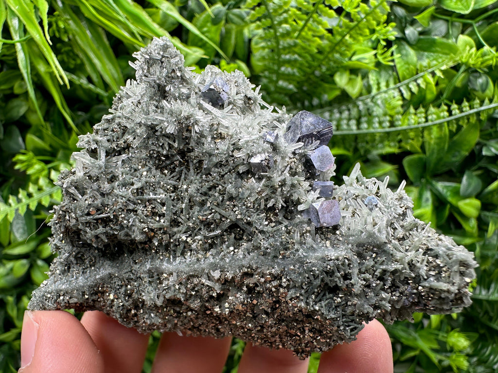 Galena Pyrite on Quartz, Bulgaria Mineral Decor Stone