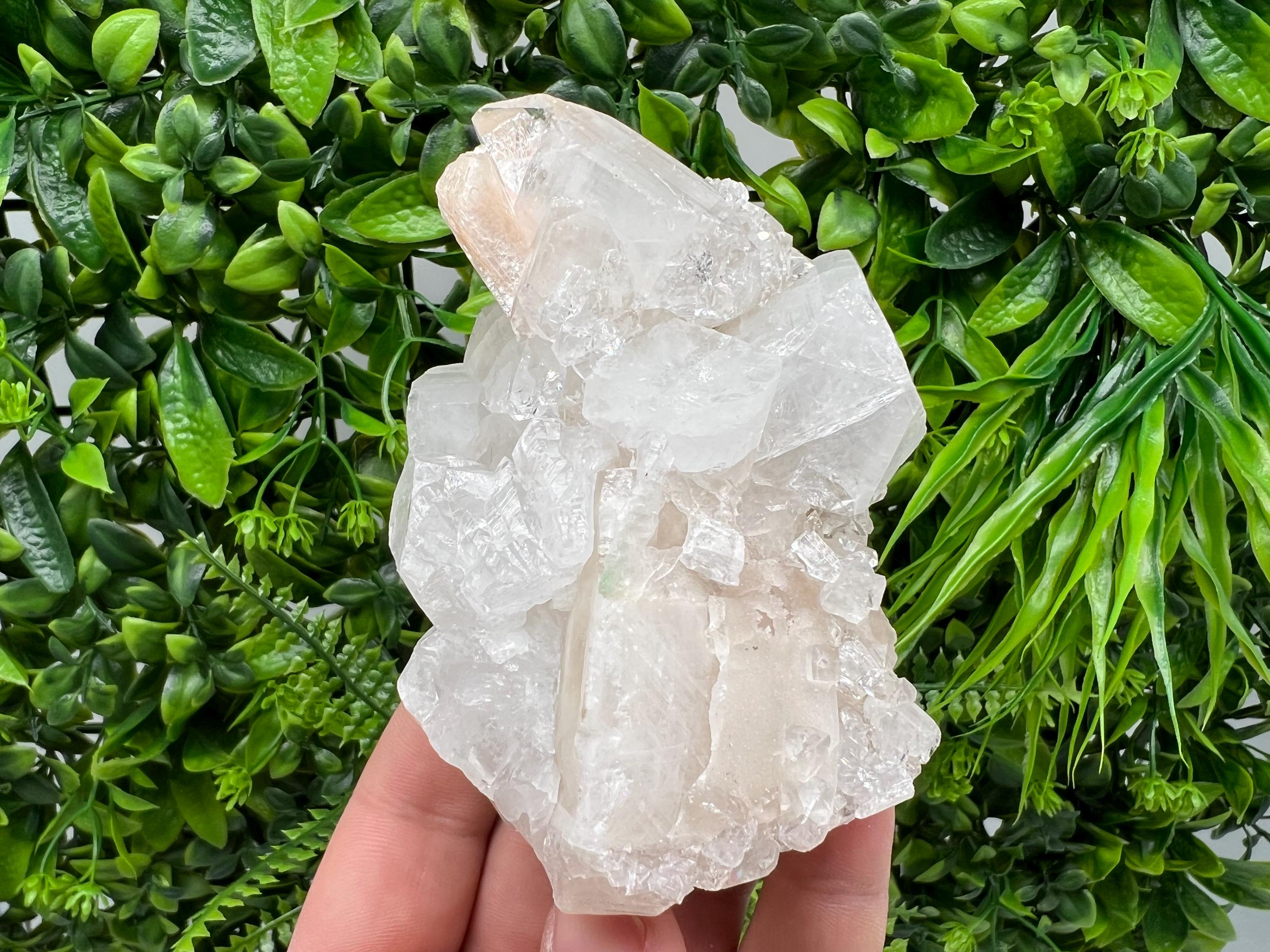 Apophyllite Stilbite on Chalcedony, India Crystal Mineral Specimen