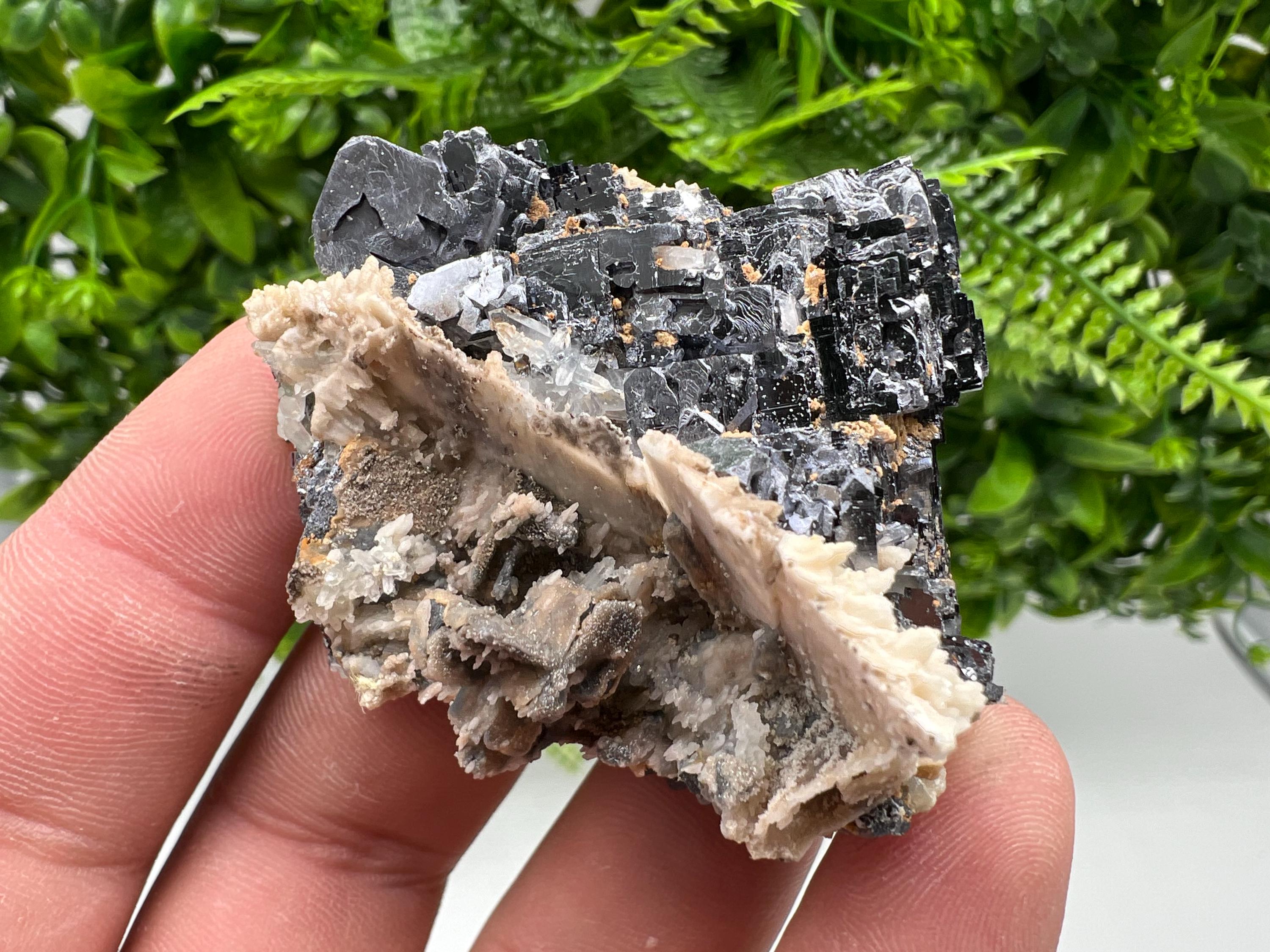 Aesthetic Natural shiny Galena whit Siderite and Quartz from 9 th September mine,Bulgaria,collection specimen,rare galena,Galena cluster