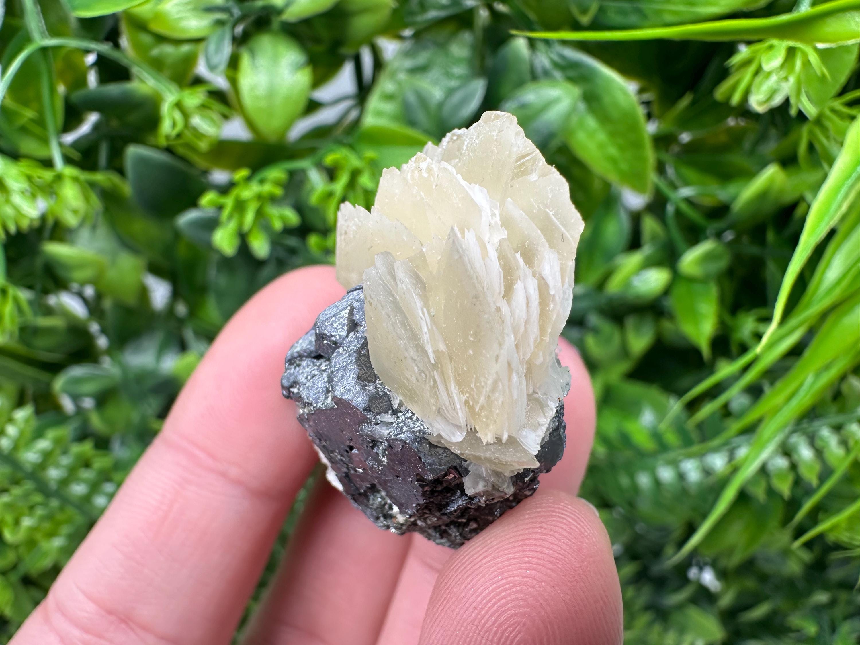 Calcite Galena Mineral Specimen: Bulgaria Home Decor Stone