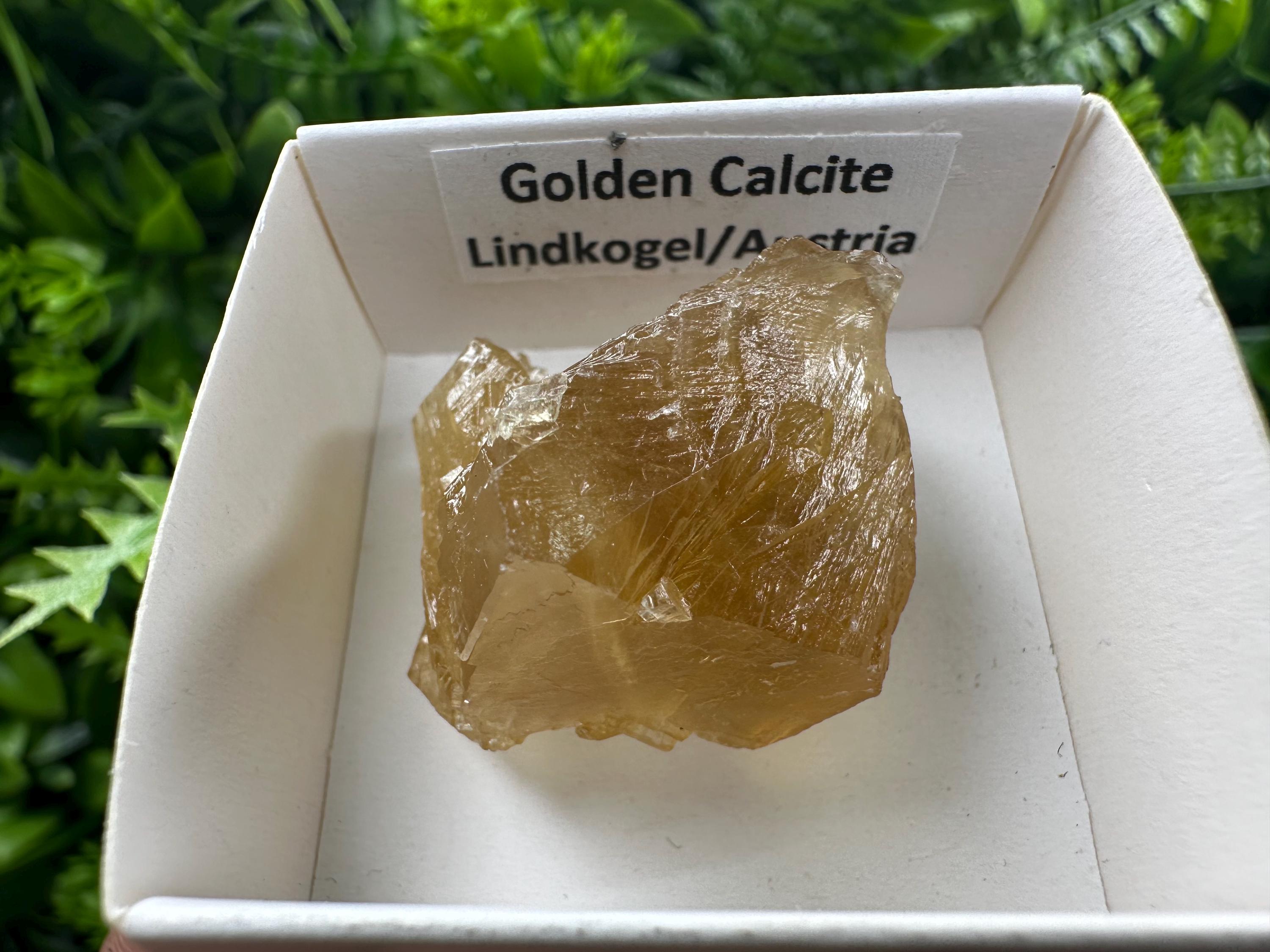 Raw Honey Calcite Crystal: Rough Golden Calcite Stone (3/3/2.5cm)