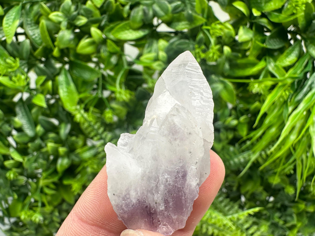 Amethyst Phantom Quartz Crystal: Chalcedony Chlorite Inclusions