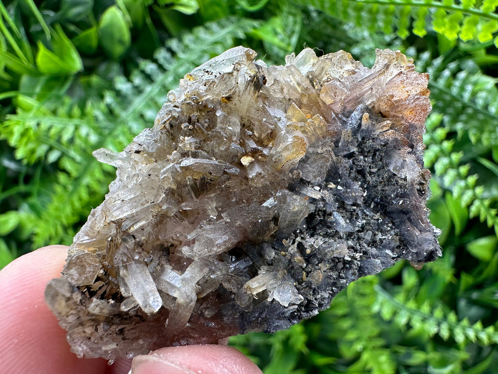 Limonite Coated Quartz Crystal, Natural Mineral Specimen