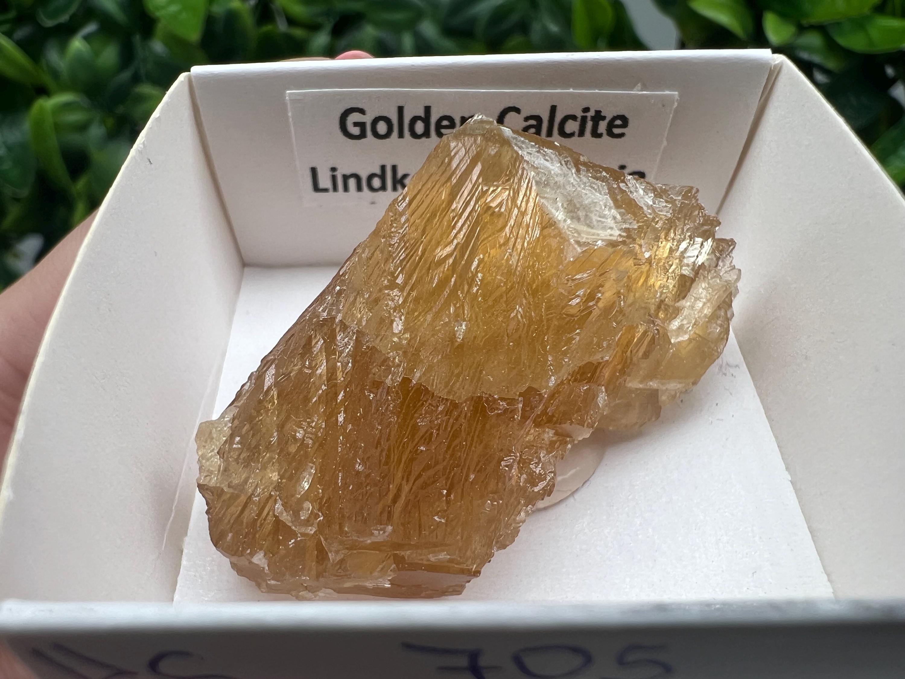 Raw Honey Calcite Stone: Golden Yellow Crystal (4/2.5 cm