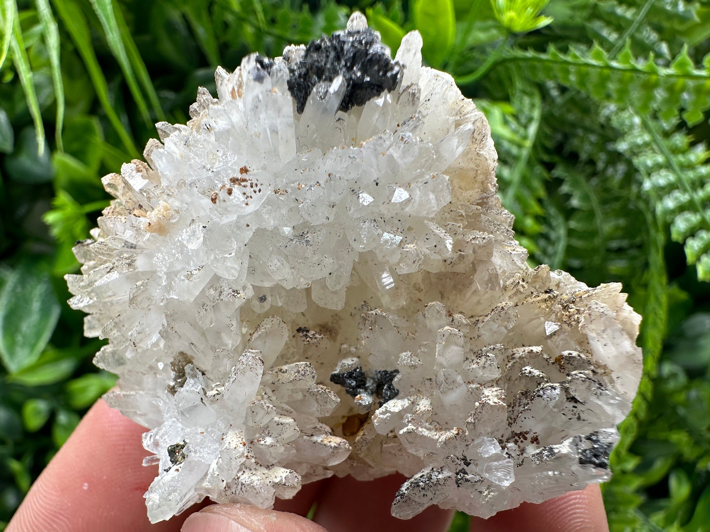 Quartz with Chalcopyrite and Sphalerite, Natural Minerals Home Decor Stone