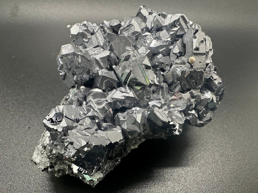 Galena Spinel Twinning with Quartz, Natural Mineral Specimen