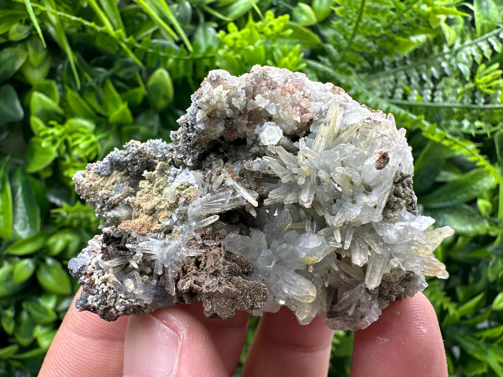 Quartz with Hematite, Chlorite, and Dolomite, Bulgaria Crystal Stone