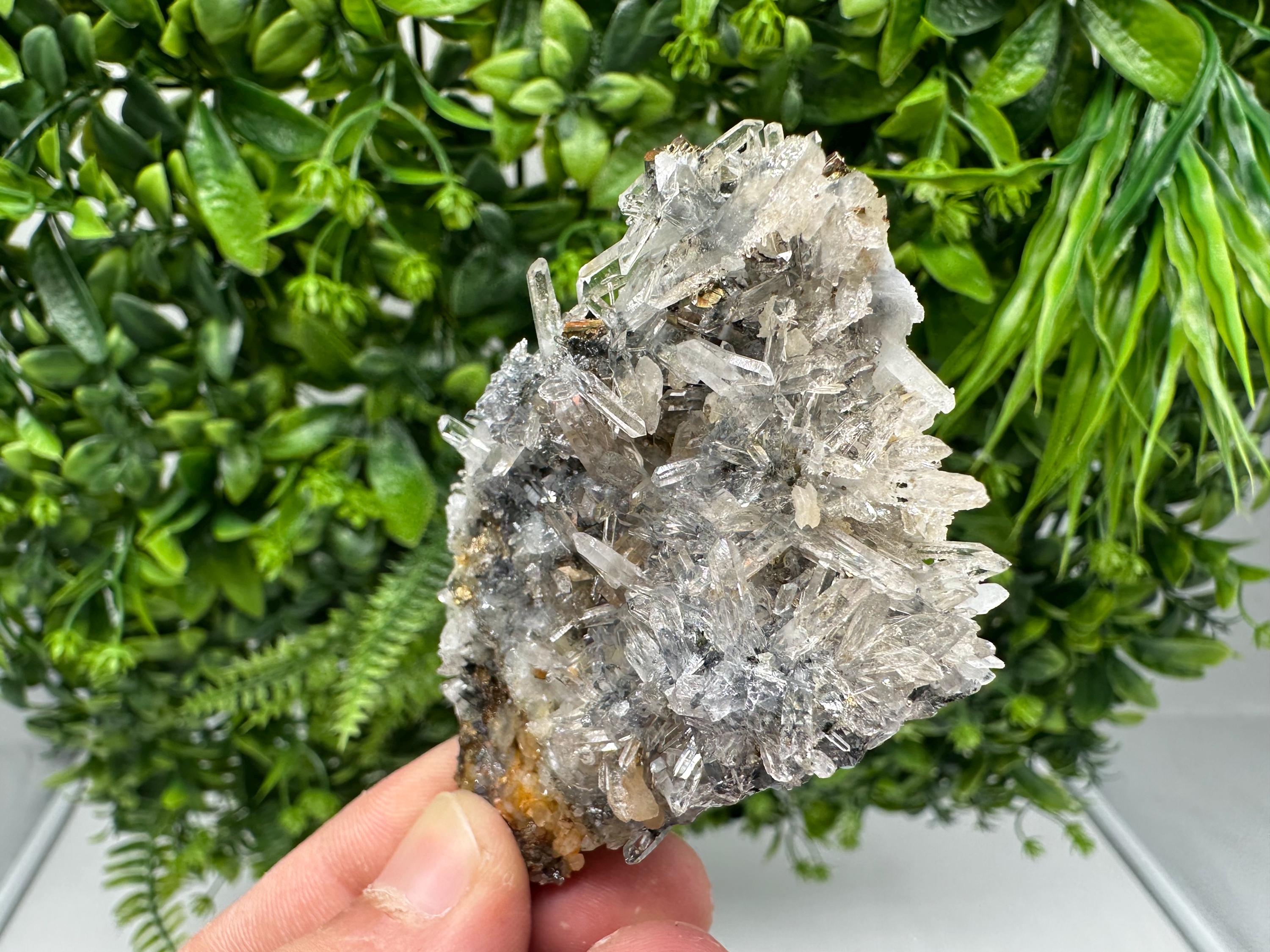 Rainbow Pyrite with Quartz: Natural Mineral Souvenir, Bulgaria