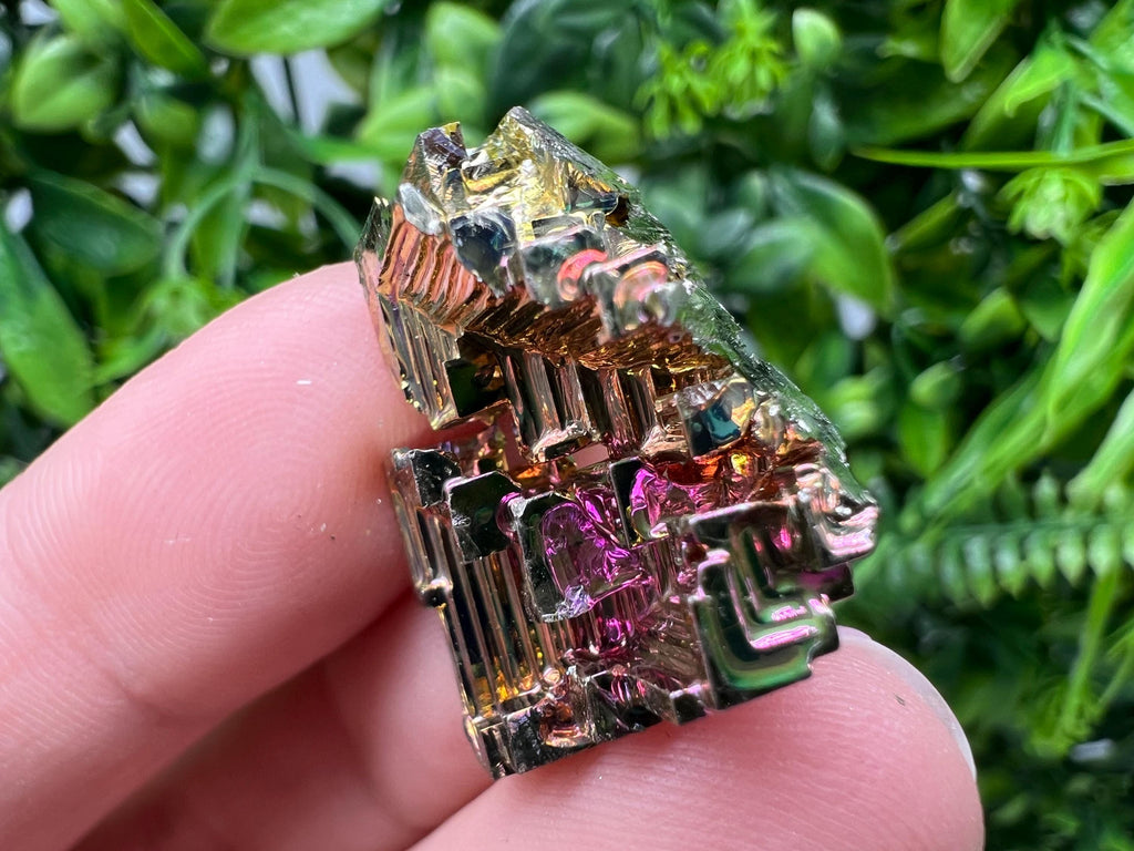 Rainbow Bismuth Crystal: Rare Gemstone Specimen, 13 grams