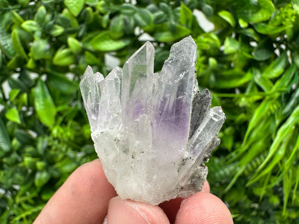 Amethyst Phantom Quartz with Chalcedony and Chlorite Inclusions