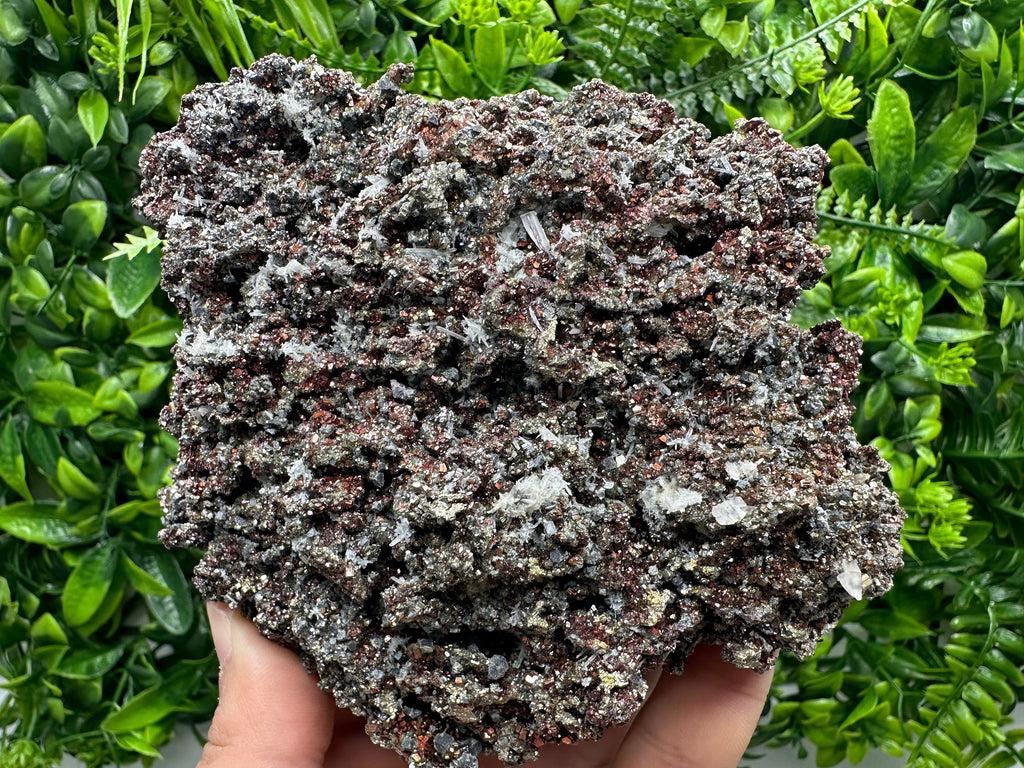 Red Pyrite with Galena and Quartz, Borieva Mine Mineral Specimen