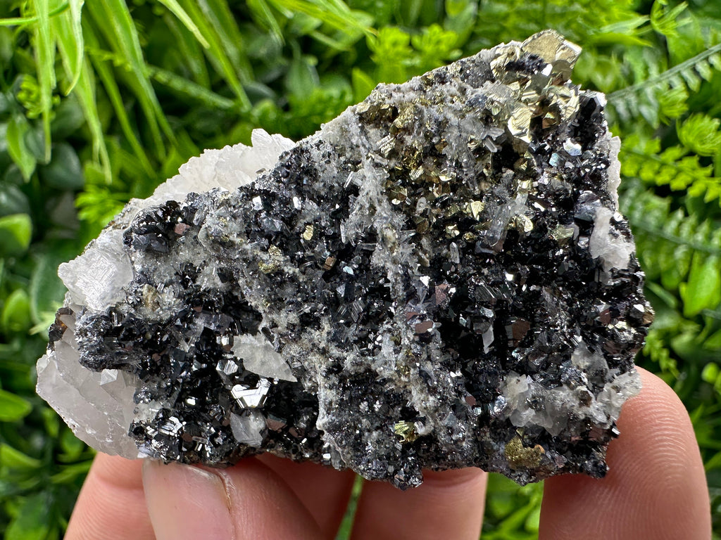 Galena Sphalerite Calcite on Quartz, Borieva Mine Bulgaria