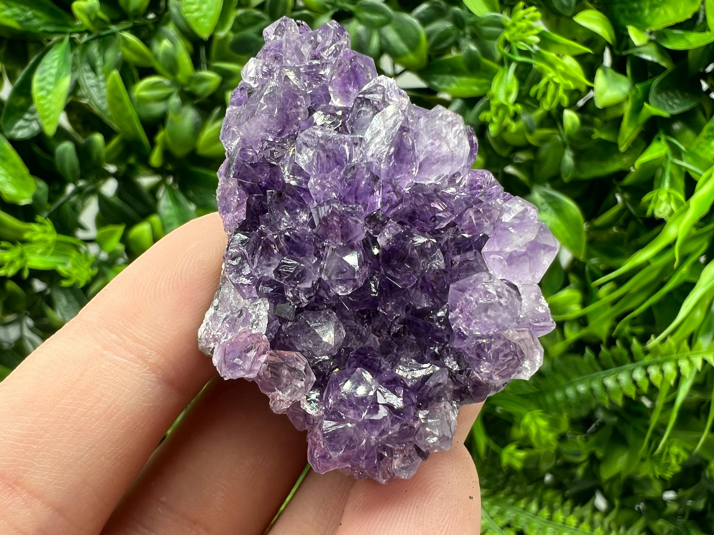 Uruguay Amethyst Cluster, Natural Purple Crystal, Home Decor