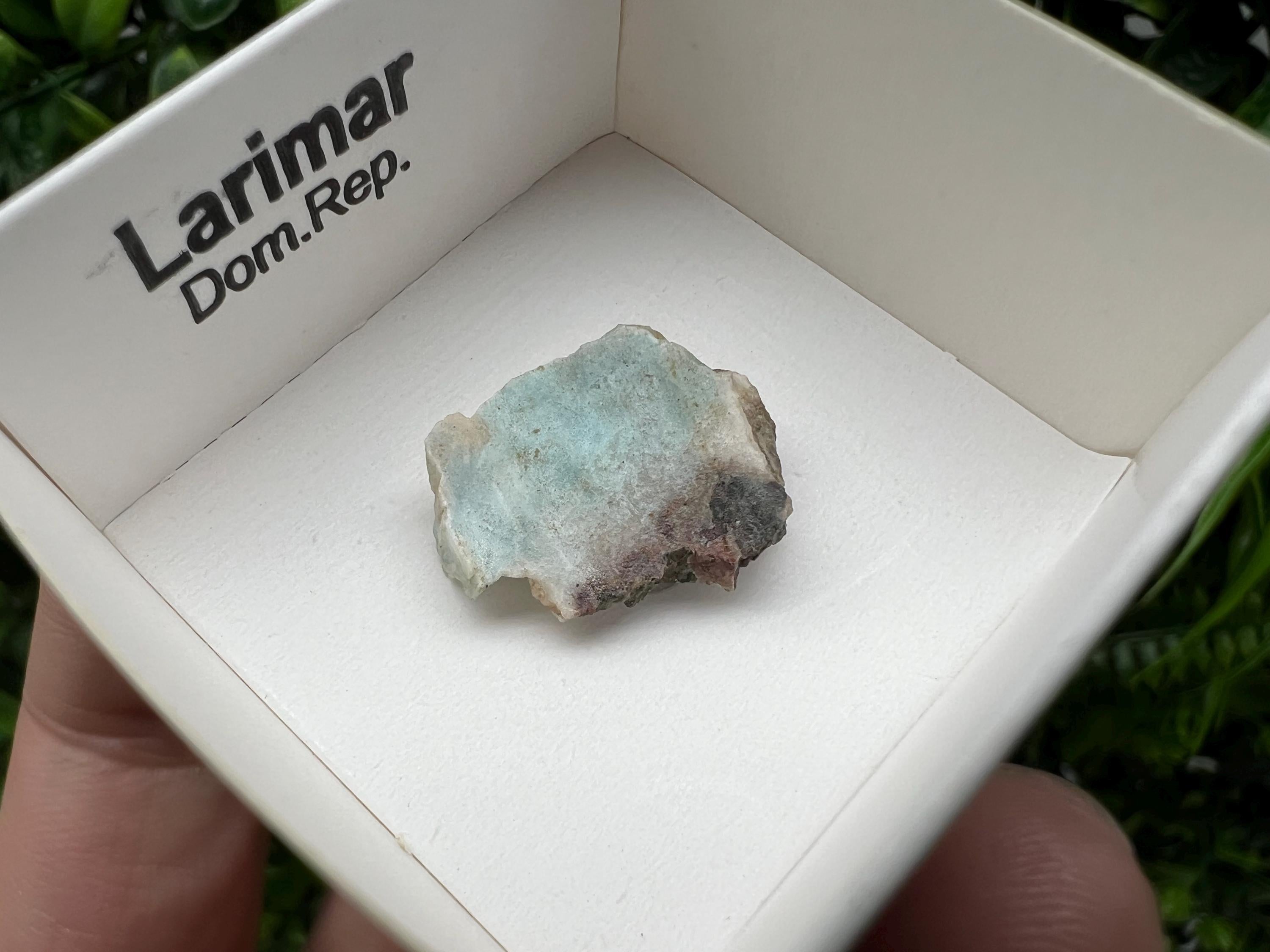 Rare Raw Larimar Specimen: Dominican Republic Crystal (20/17 mm)