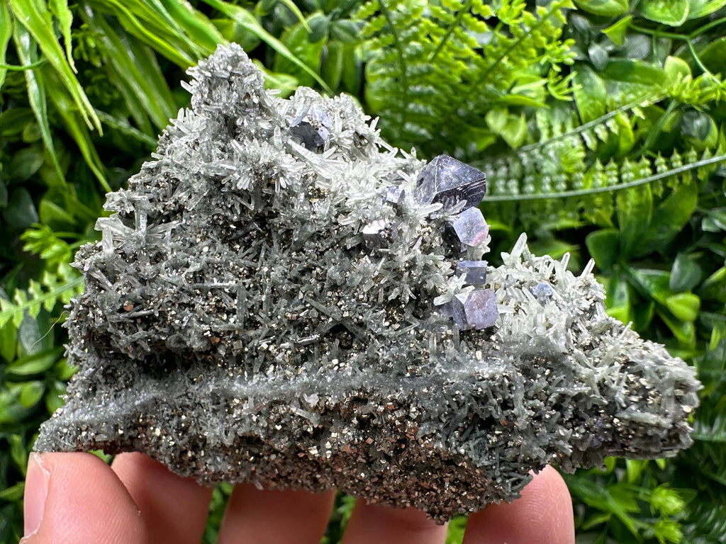 Galena Pyrite on Quartz, Bulgaria Mineral Decor Stone
