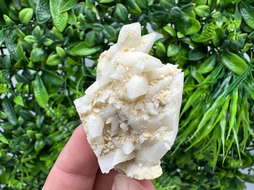 Calcite on Aragonite & Green Quartz: Djurcovo Mine, Bulgaria