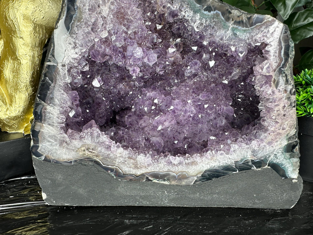 Large Amethyst Geode, Brazil Mineral Specimen, Purple Quartz