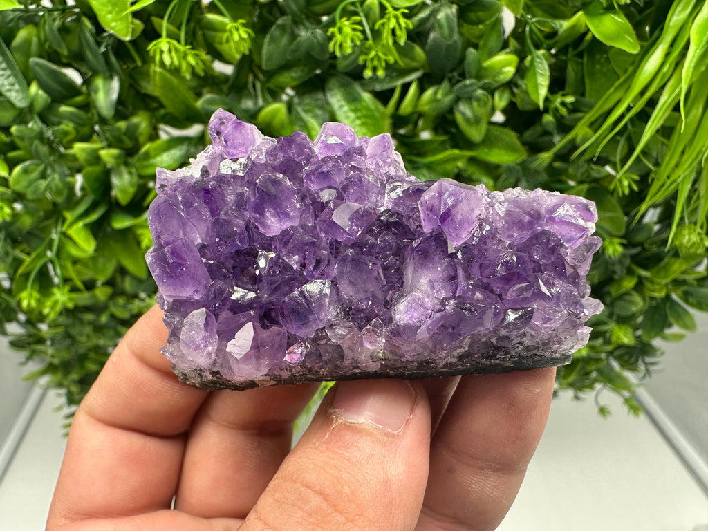 Natural Purple Amethyst Crystal Cluster, Uruguay, Home Decor