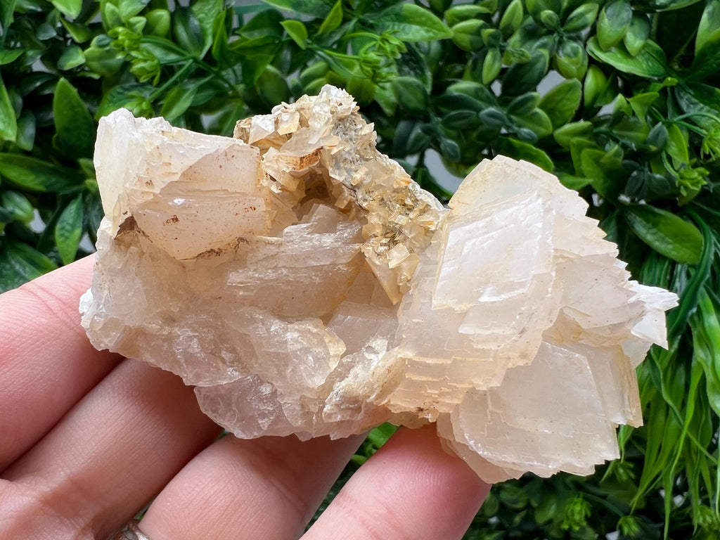 Quartz Crystal with Calcite and Chlorite: Borieva Mine, Bulgaria