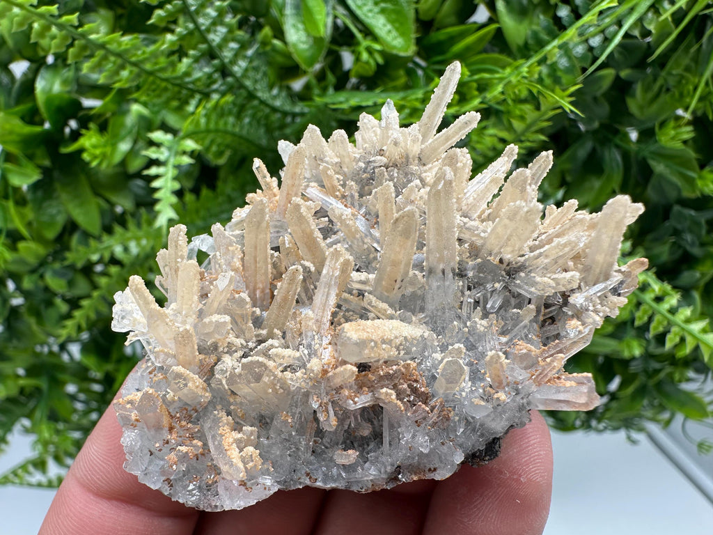 White Calcite Quartz Cluster, Madan Bulgaria, Natural Mineral Specimen