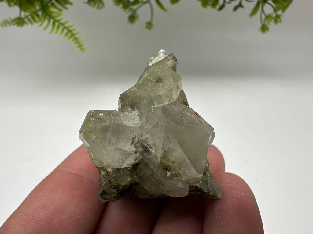 Rare Green Epidote Quartz Crystal Cluster - Eastern Anatolian Turkey