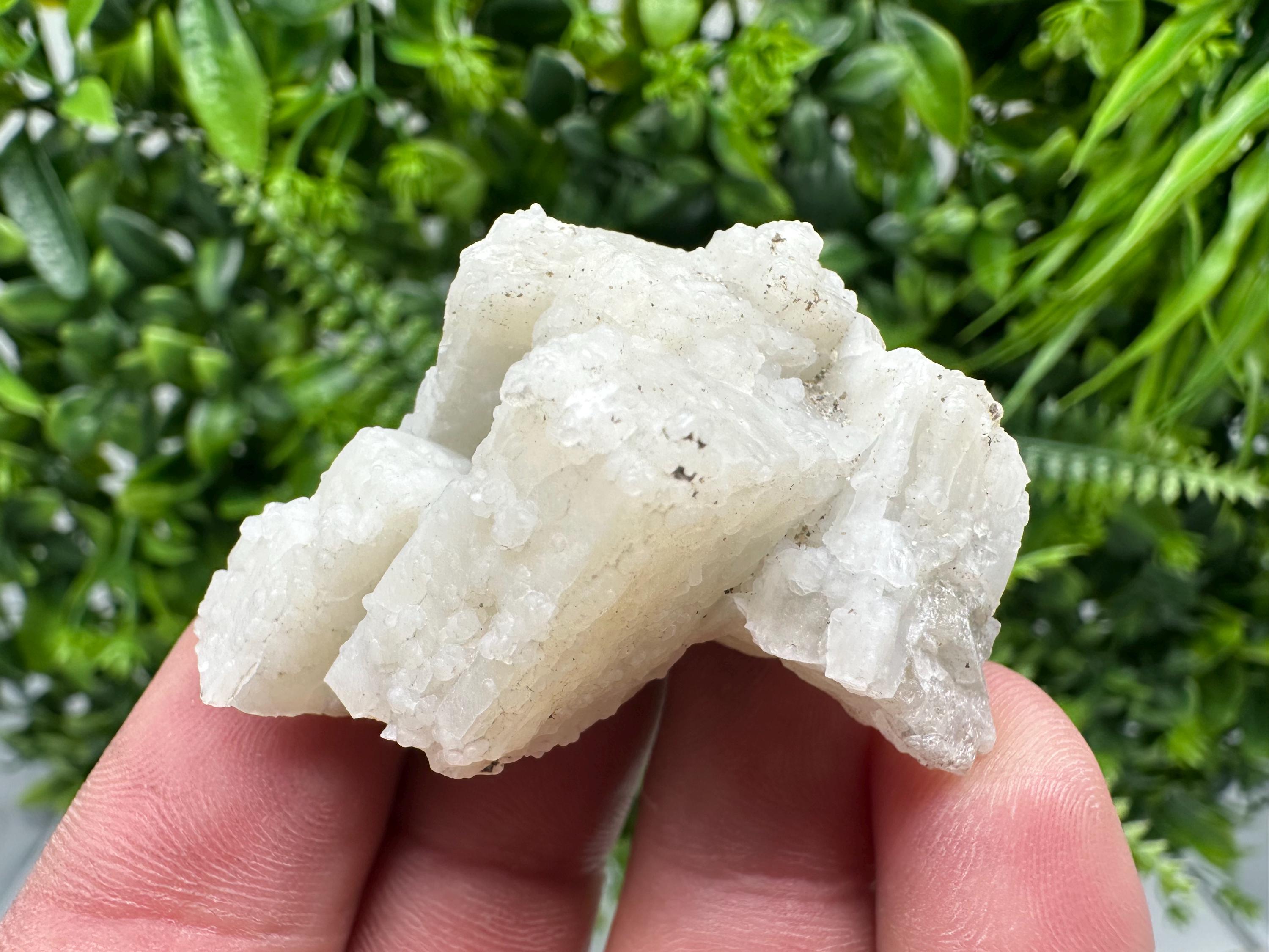 Rare Fluorescent Calcite after Barite on Chalcedony - Androvo, Bulgaria