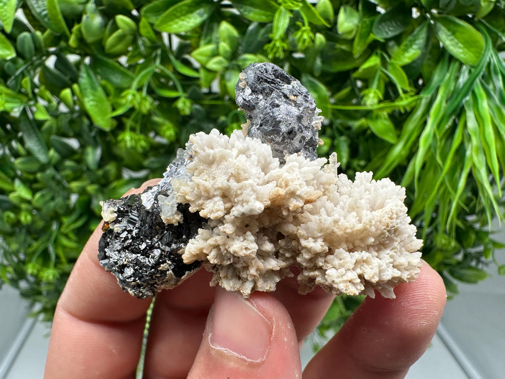 Wonderful Skeletal Galena,Sphalerite on Quartz whit Calcite,from 9 th September mine,Bulgaria,natural,collection mineral specimen,crystal