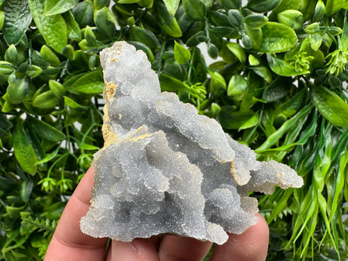 Blue Chalcedony Quartz with Chlorite Inclusions: Krushev Dol, Bulgaria