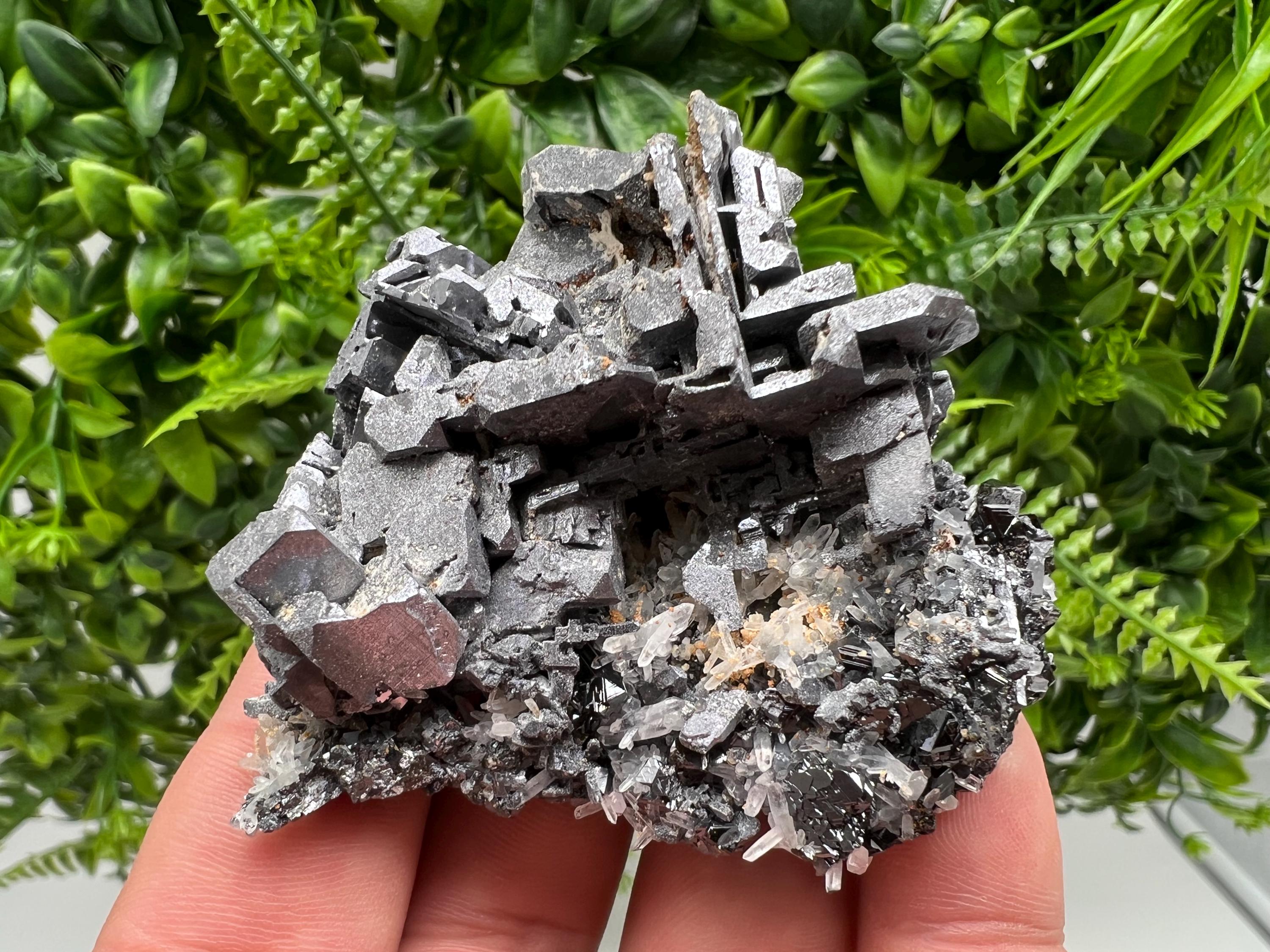 Galena Cluster with Siderite and Quartz: 9th September Mine, Bulgaria