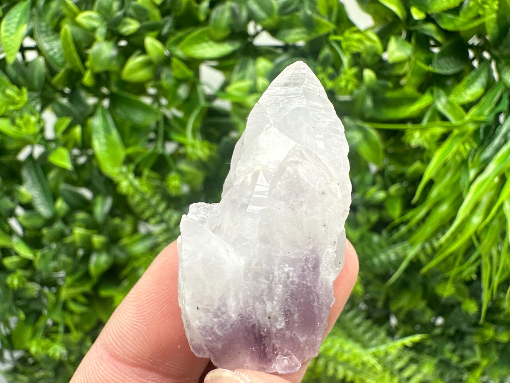 Amethyst Phantom Quartz Crystal: Chalcedony Chlorite Inclusions