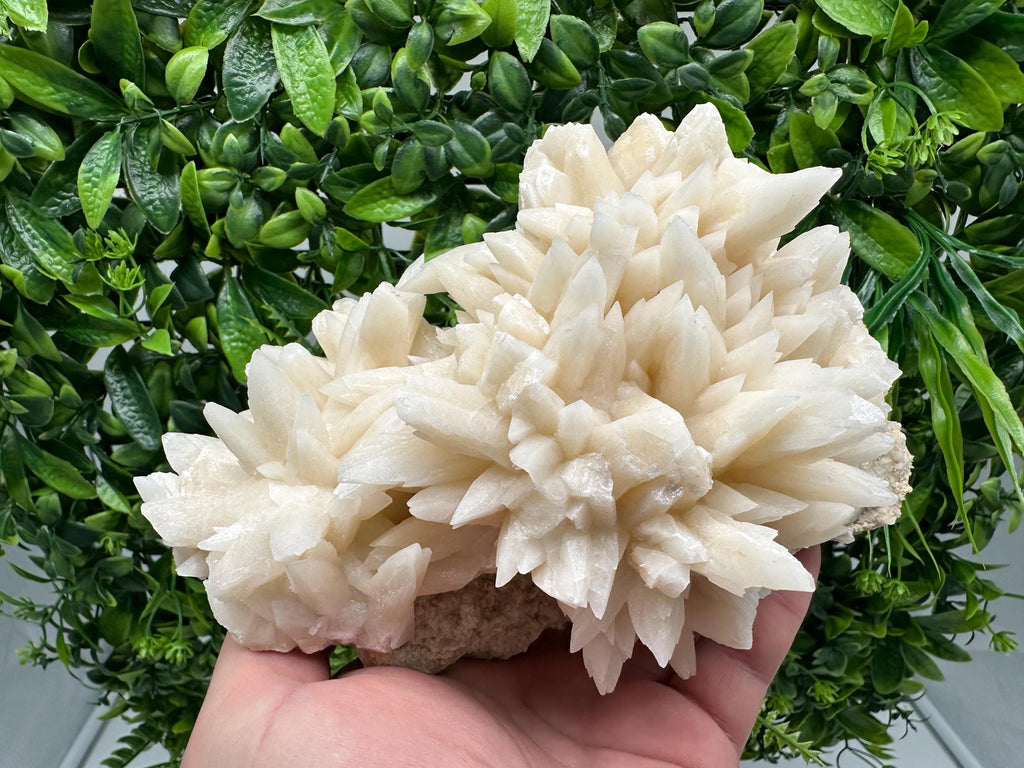 Calcite on Aragonite Crystal Cluster - Djurcovo Mine, Bulgaria