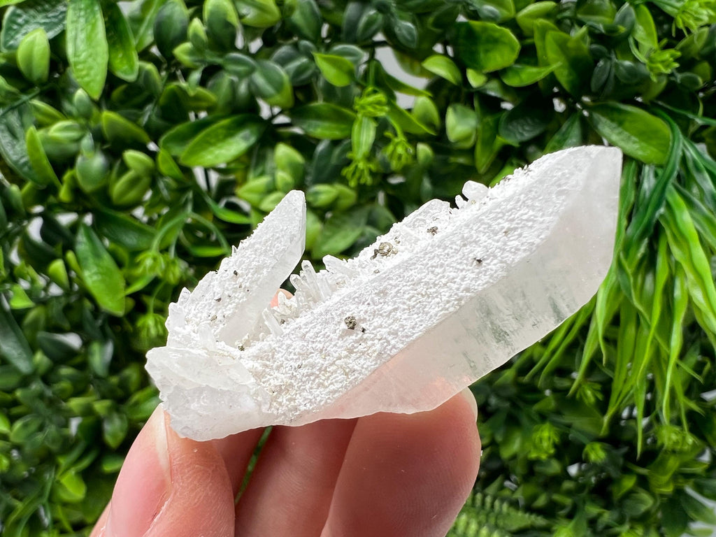 Quartz with Pyrite Crystal: Krushev Dol Mine, Bulgaria