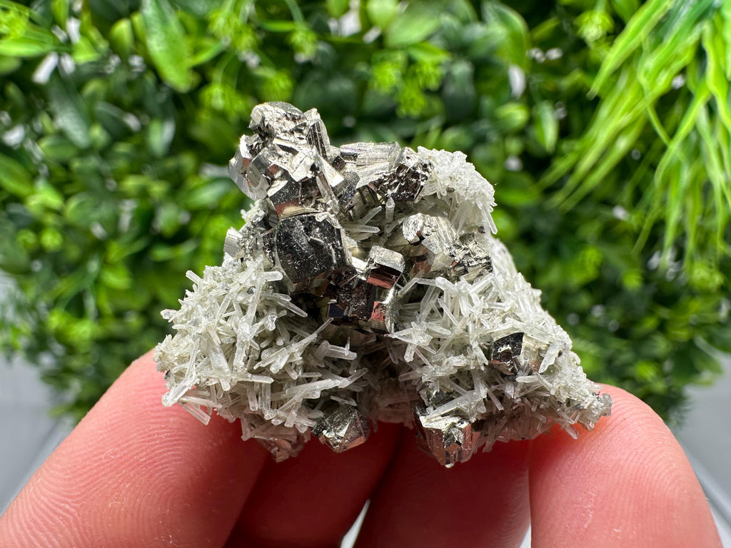 Pyrite on Quartz, Calcite Mineral Specimen, Madan Bulgaria