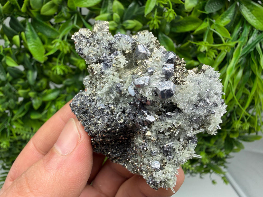 Pyrite Sphalerite Quartz  Mineral Specimen, Krushev dol Mine