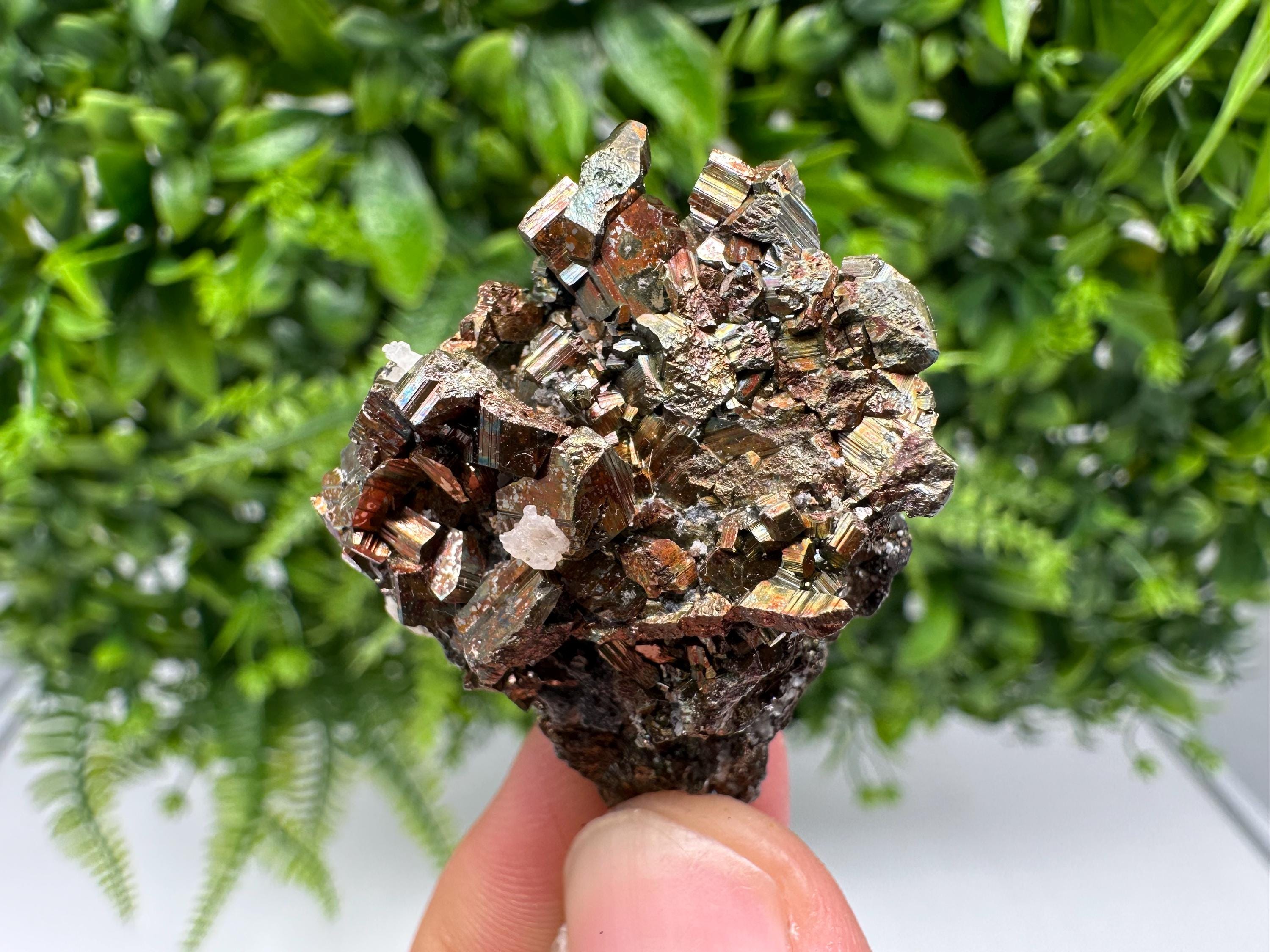 Wonderful Rainbow Pyrite whit Calcite,natural minerals souvenir Crystal,collection stone,rare minerals,home decor,Borieva Bulgaria